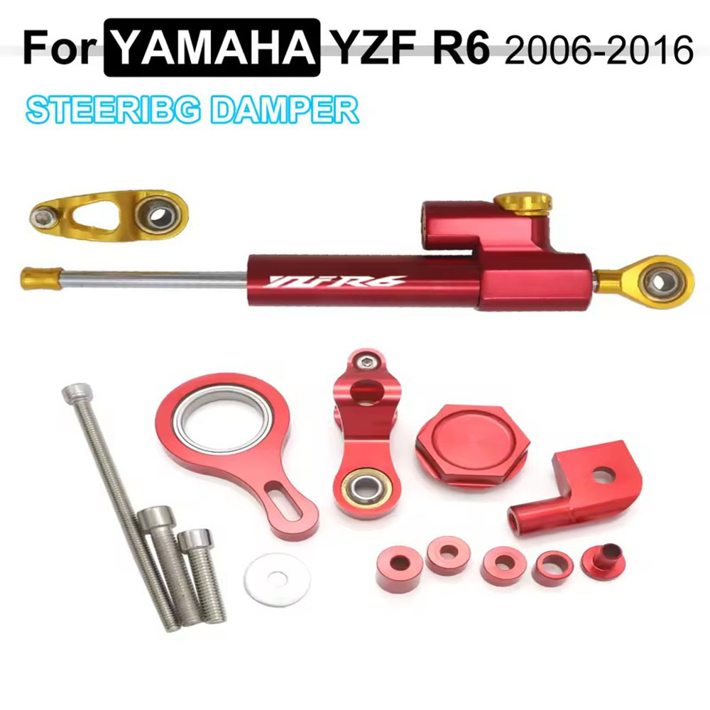 Steering Damper Stabilizer Kit Cnc - ヤマハ YZF R1 2002-2017 R6 2006-2020