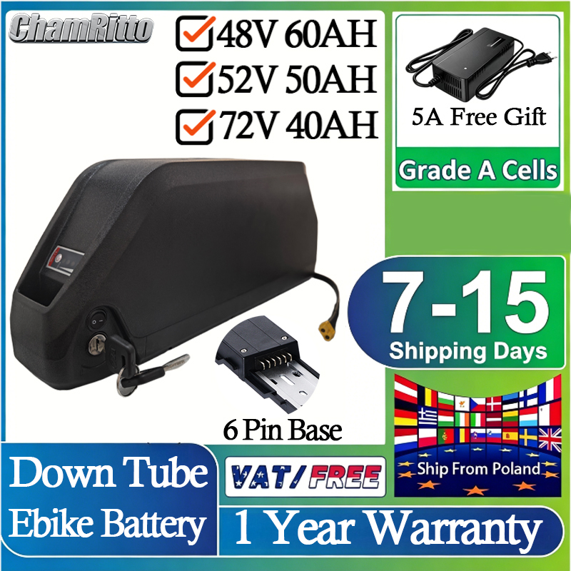 52V 50AH 電動自転車バッテリー 21700 72V  - 60V 30Ah 21700 Battery Pack のレビューと価格